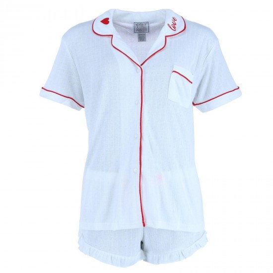 Women's Pointelle Short Sleeve Pajama Set