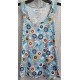 Sleepwear Pajama Top Floral Blue Women's Medium 8-10 Tank