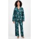 Women's 2-Pc Size Medium Cotton Flannel Pajamas Set Green