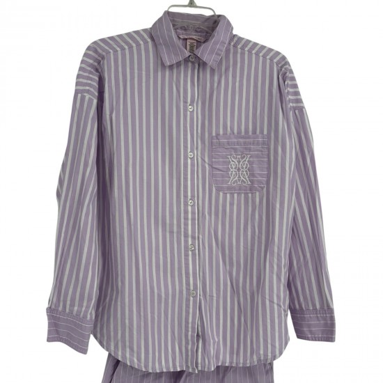 Shortie Pajama Set Size XS Striped 2 Piece Women’s Button Up