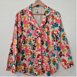 squirrel pajama top size medium