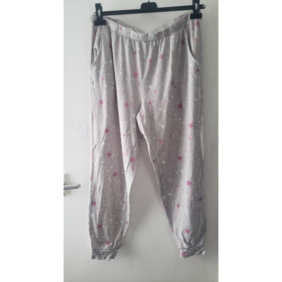 Women's Grey Pyjama Set Top & Bottoms Size 16/18