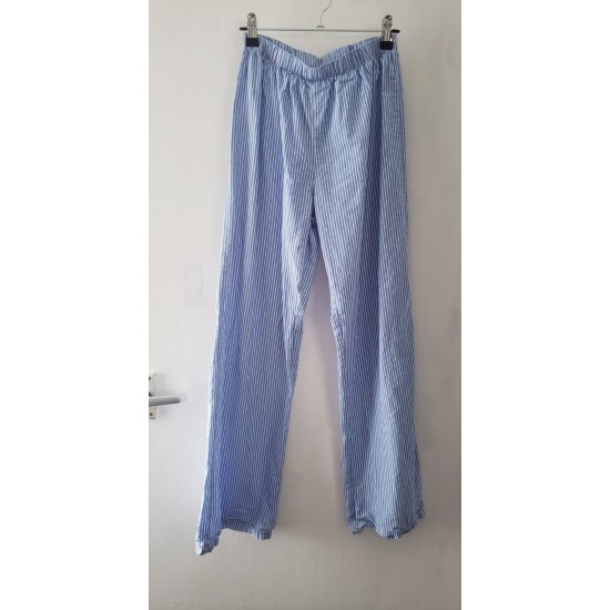 Women's Blue Stripe Pyjama Bottoms Size 2XS 4/6